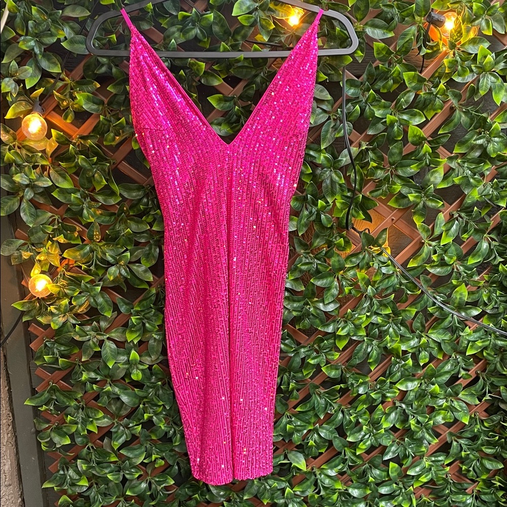Bozzolo Fuchsia Sequin Top